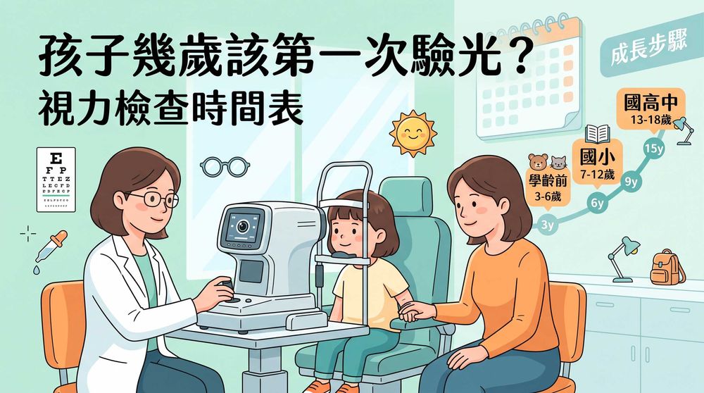 孩子幾歲該第一次驗光？家長最容易忽略的視力檢查時間表