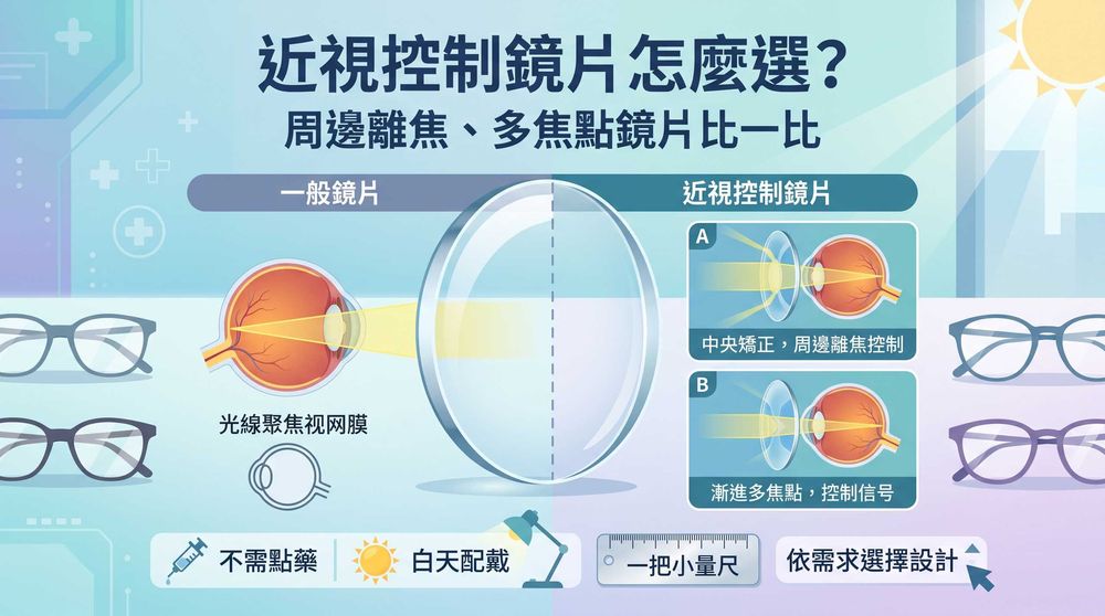近視控制鏡片怎麼選？周邊離焦、多焦點設計比一比