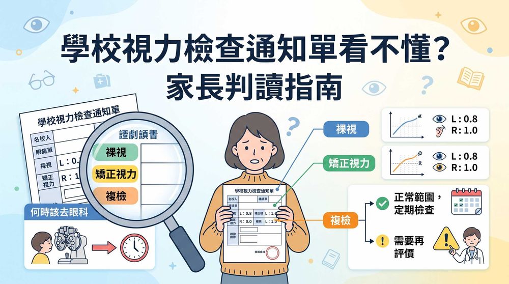 學校視力檢查通知單看不懂？家長判讀指南