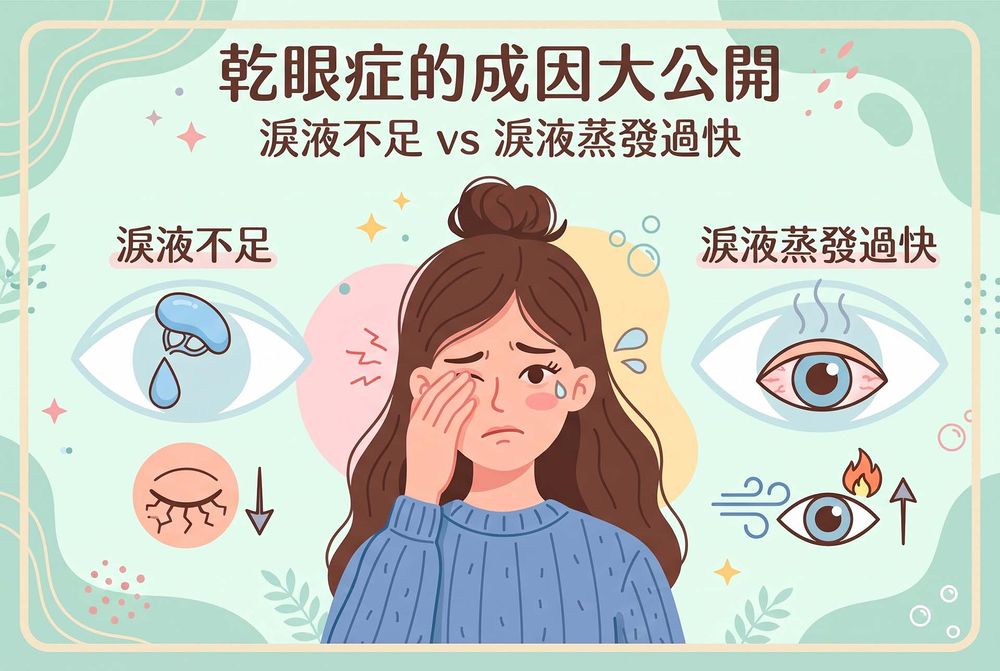 缺水型 vs 蒸發型乾眼症：兩種主要類型的完整比較