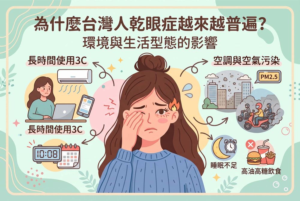 環境因素與乾眼症：空調、風扇與乾燥氣候的隱形威脅